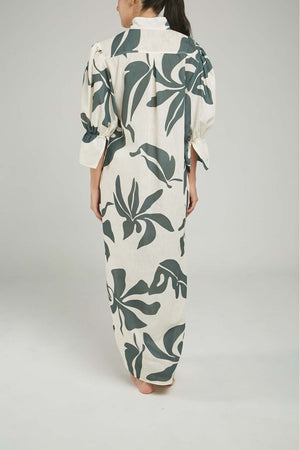 VESTIDO ESTAMPADO TREBOL BOLSILLOS  REC/LAD RES/PU