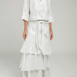 FALDA JASPEADA LUREX CAPAS FAJON PEGADO