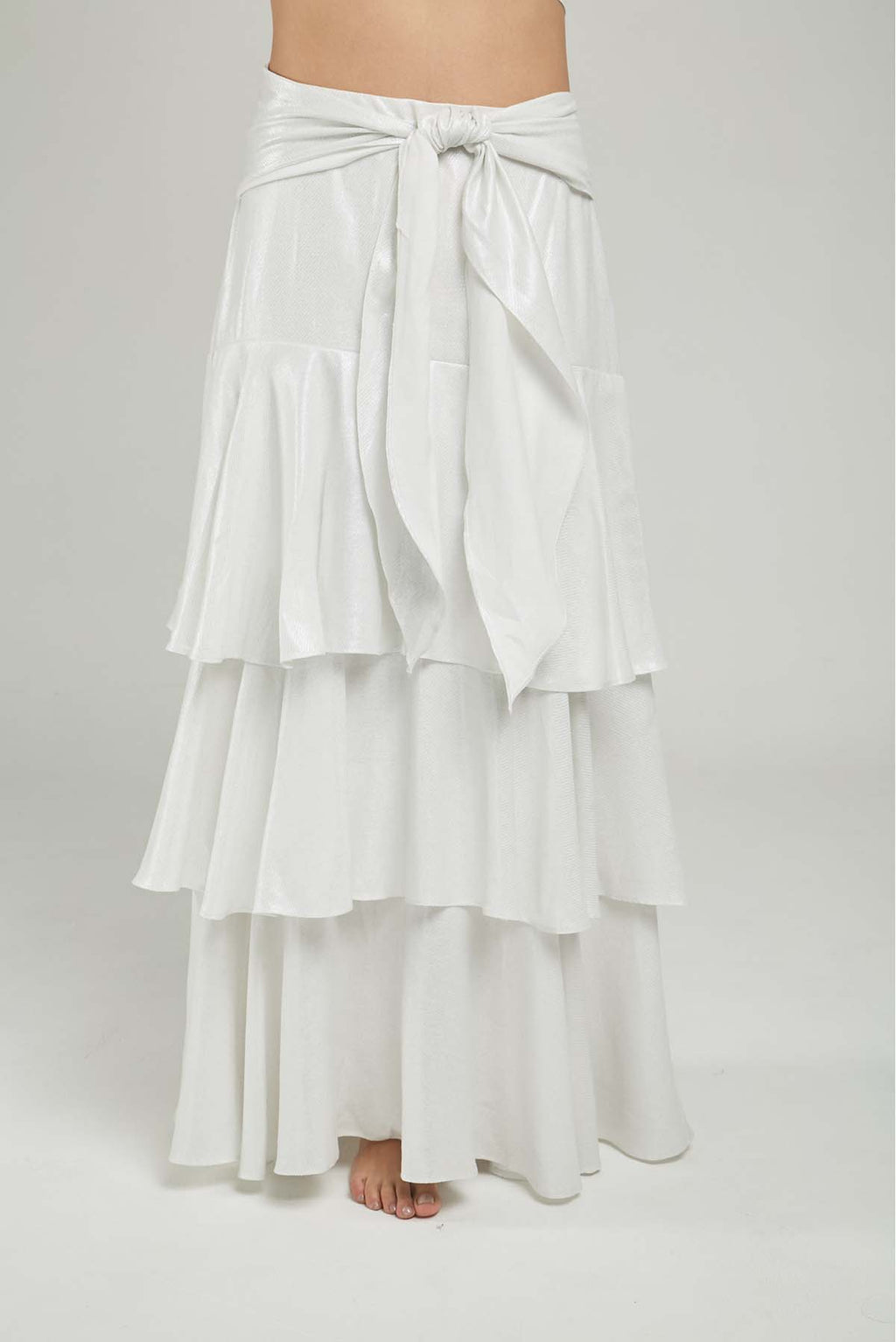 FALDA JASPEADA LUREX CAPAS FAJON PEGADO