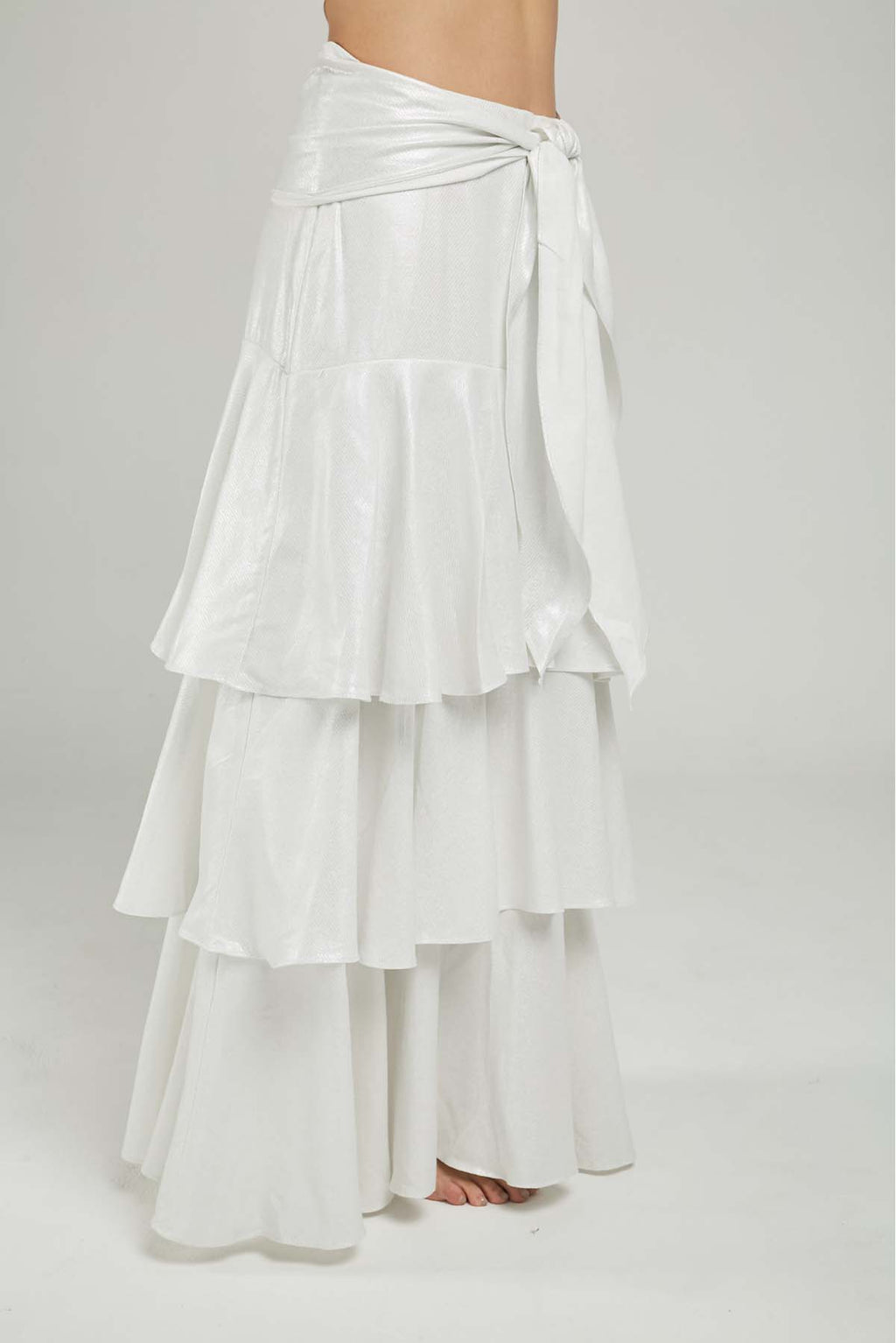 FALDA JASPEADA LUREX CAPAS FAJON PEGADO