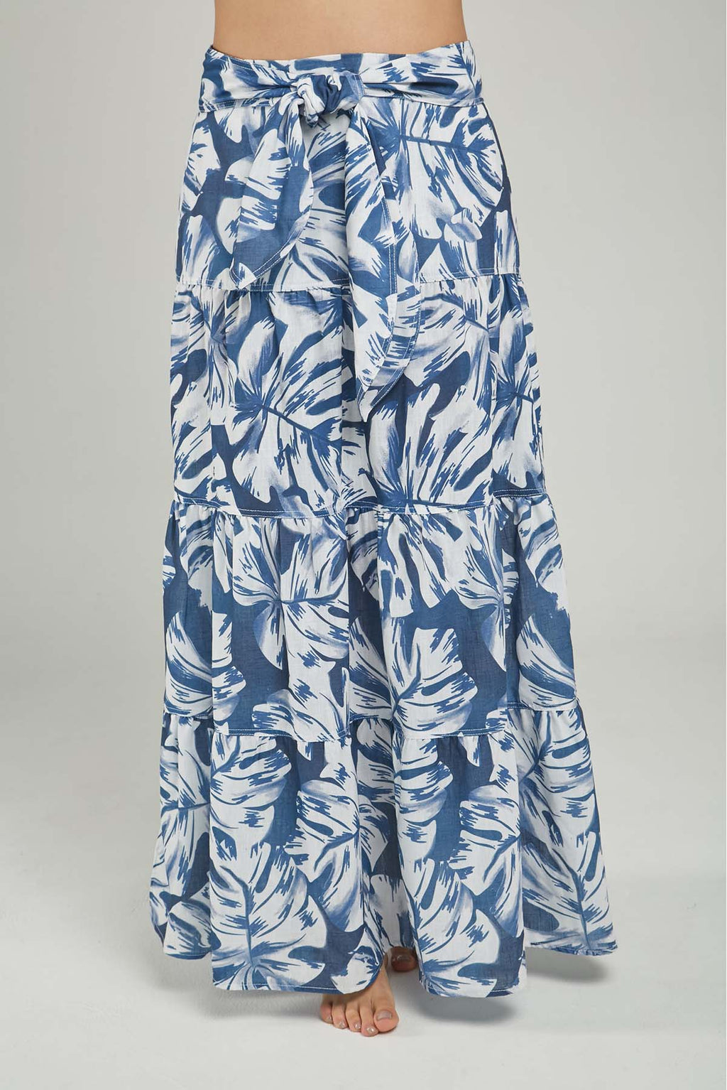 FALDA ESTAMPADO CORTE HORIZONTAL  PRETINA ANCHA FAJON