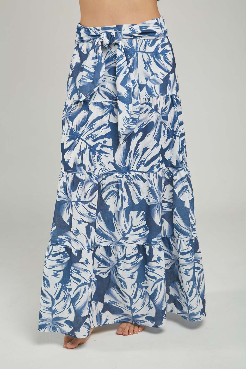 FALDA ESTAMPADO CORTE HORIZONTAL  PRETINA ANCHA FAJON