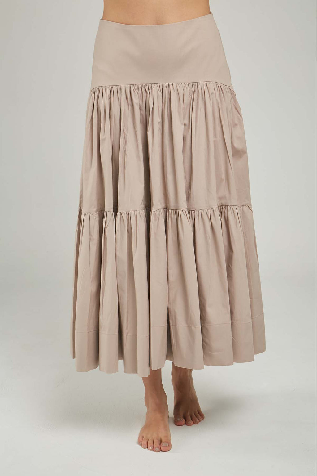 FALDA LARGA CORTE HORIZONTAL PRENSES PRETINA ANCHA