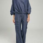 PANTALON VARIOS BOLSILLOS TAPAS LADOS RECOGIDO BOTA