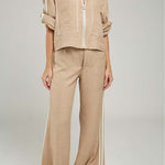 PANTALON PRETINA ELASTICO  HILADILLA LADO BOTA ANCHA