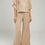 PANTALON PRETINA ELASTICO  HILADILLA LADO BOTA ANCHA