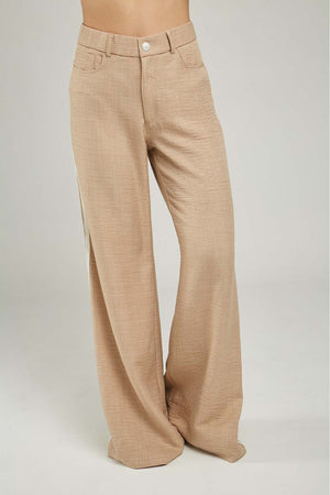 PANTALON PRETINA ELASTICO  HILADILLA LADO BOTA ANCHA