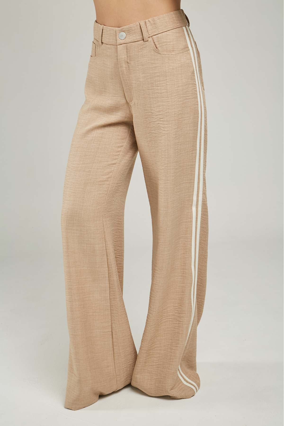 PANTALON PRETINA ELASTICO  HILADILLA LADO BOTA ANCHA