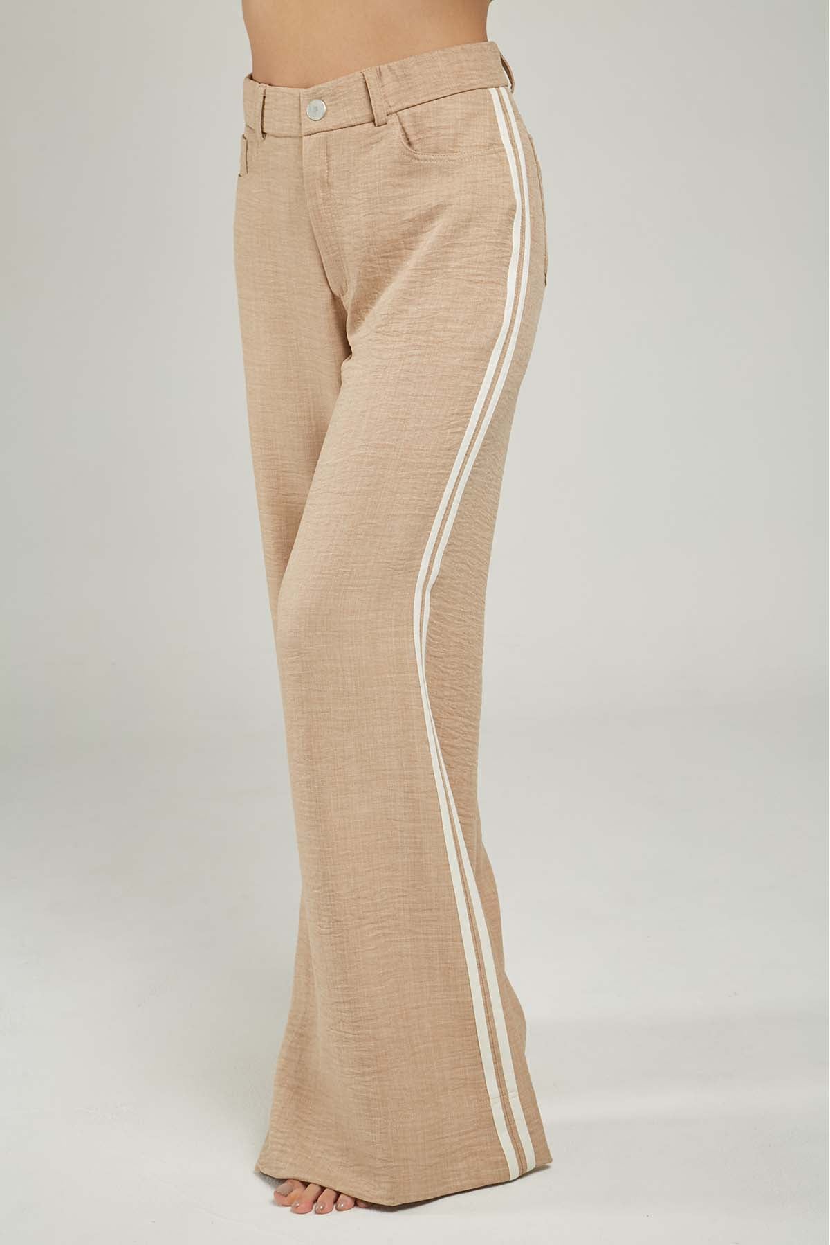 PANTALON PRETINA ELASTICO  HILADILLA LADO BOTA ANCHA