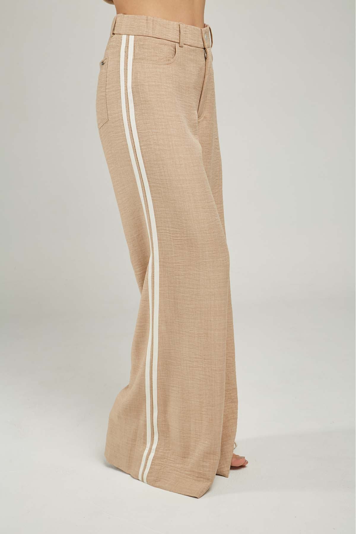 PANTALON PRETINA ELASTICO  HILADILLA LADO BOTA ANCHA
