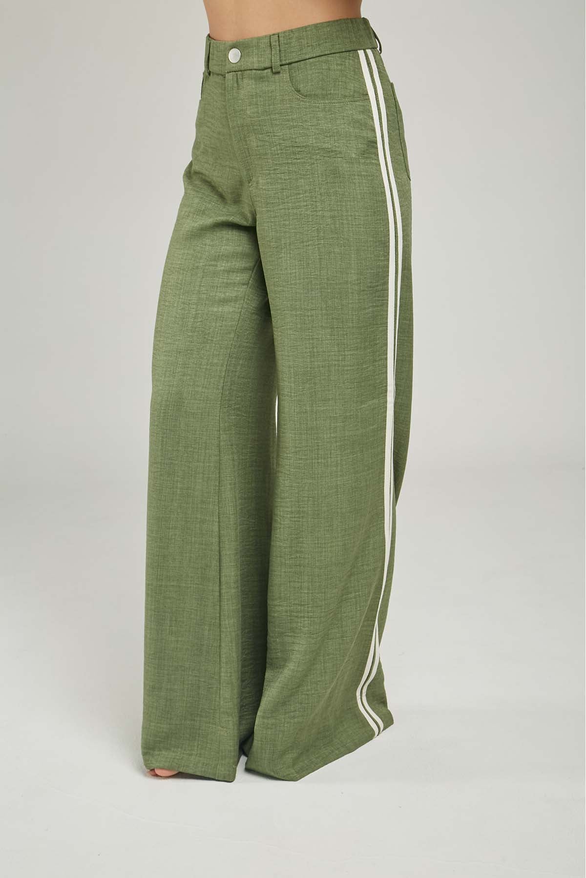 PANTALON PRETINA ELASTICO  HILADILLA LADO BOTA ANCHA