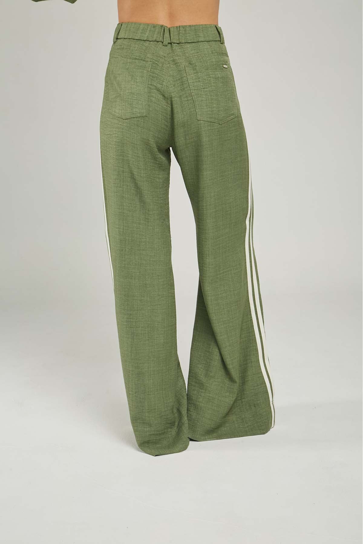 PANTALON PRETINA ELASTICO  HILADILLA LADO BOTA ANCHA