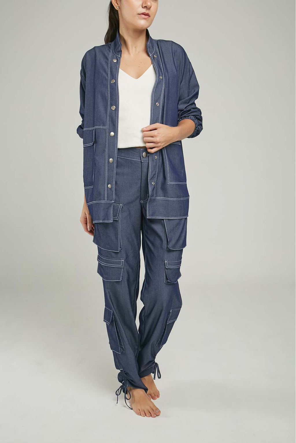 BLUSA BOLSILLO TAPAS GRANDE INFERIOR CN ML RESORTE PUÑO