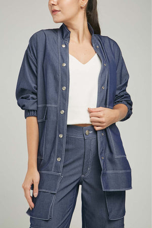 BLUSA BOLSILLO TAPAS GRANDE INFERIOR CN ML RESORTE PUÑO