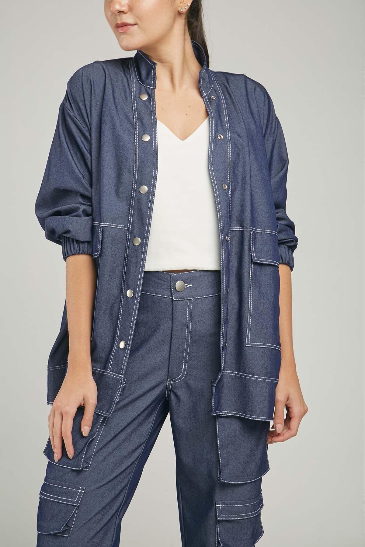 BLUSA BOLSILLO TAPAS GRANDE INFERIOR CN ML RESORTE PUÑO