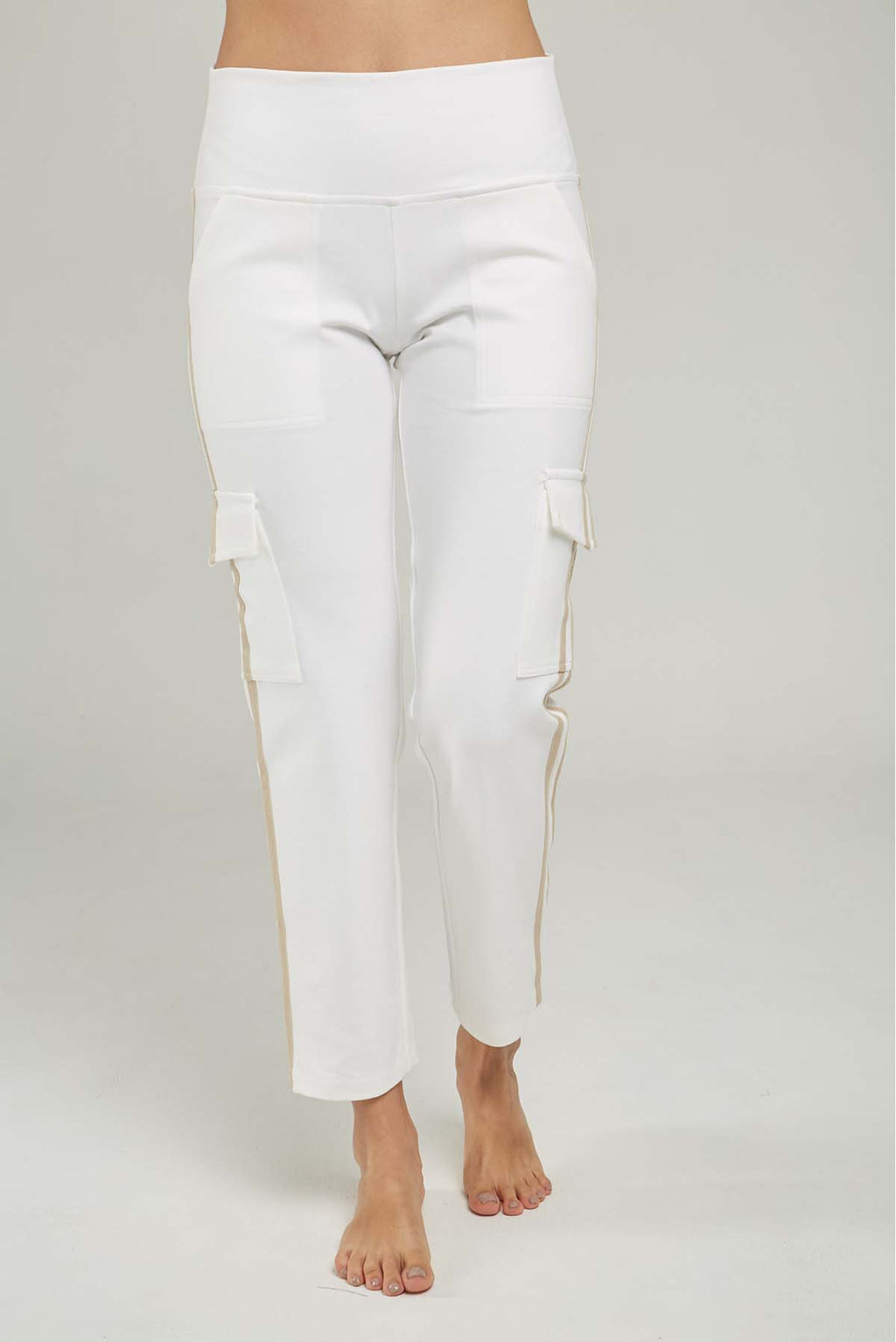 PANTALON CARGO HILADILLA LADO BOTA ESTRECHA TACHES