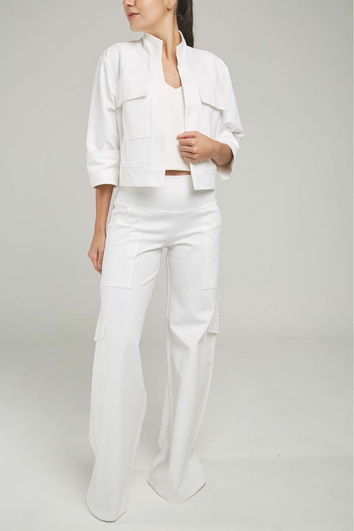 PANTALON TIPO CARGO BOLS BOTA ANCHA PRETINA  ANCHA