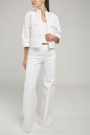 PANTALON TIPO CARGO BOLS BOTA ANCHA PRETINA  ANCHA