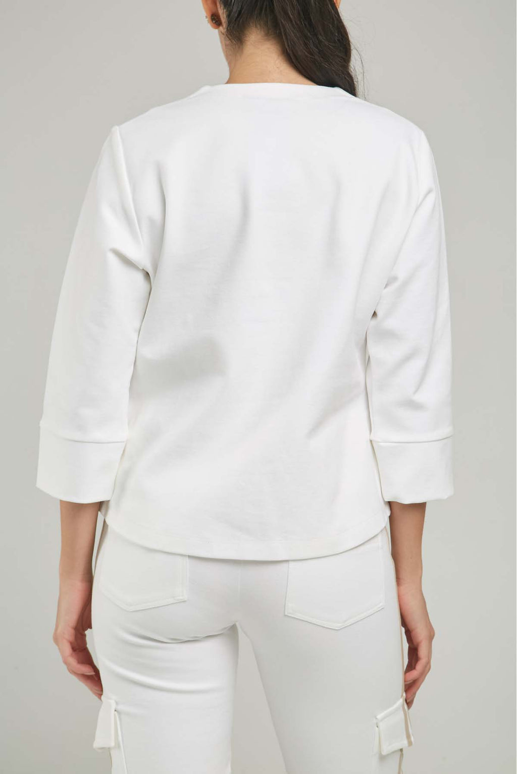 CAMISETA CRUZADA ADELANTE  CURVA RUEDO M/LARGA