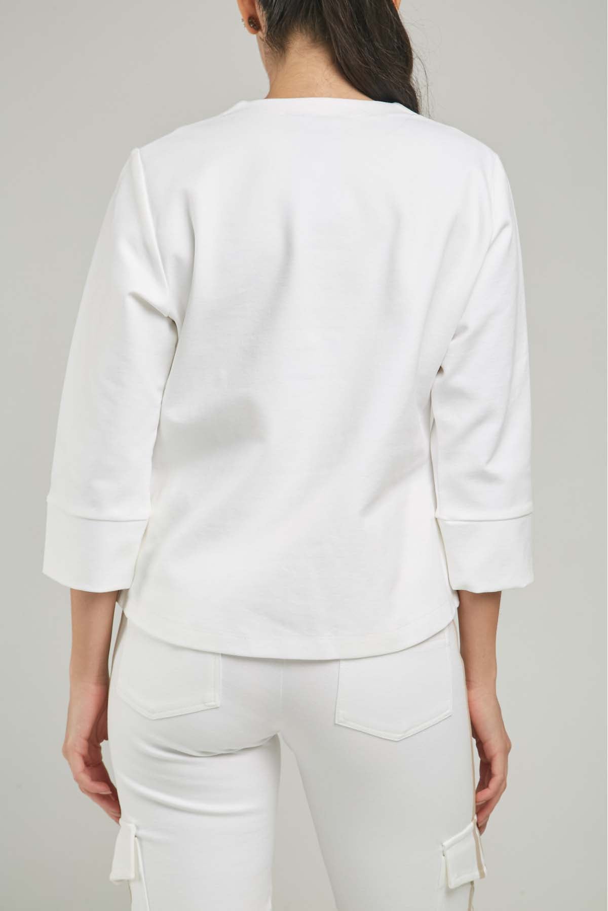 CAMISETA CRUZADA ADELANTE  CURVA RUEDO M/LARGA