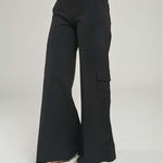 PANTALON TIPO CARGO BOLS BOTA ANCHA PRETINA  ANCHA