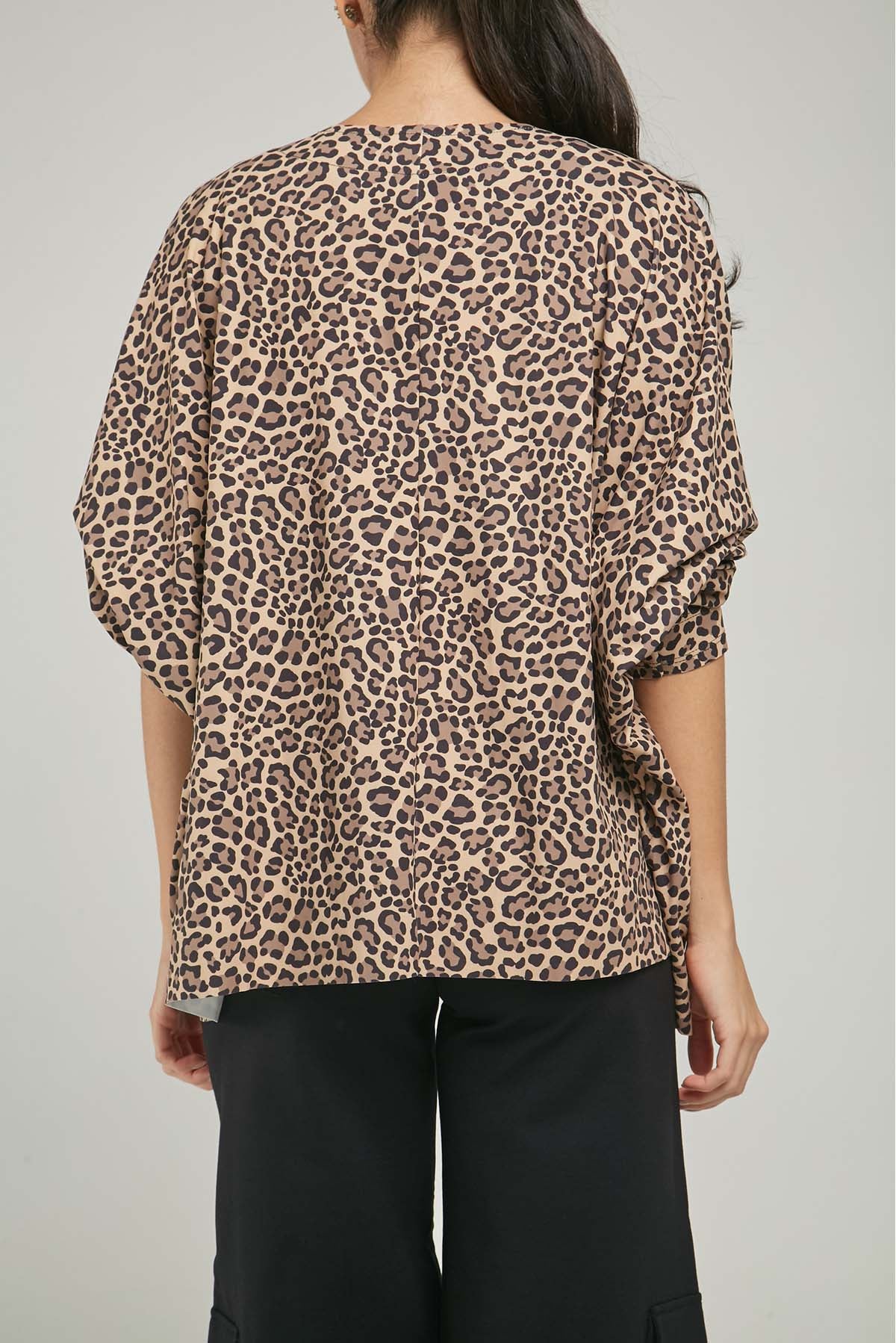 CARDIGAN ANIMAL PRINTINA  MANGA RANGLA CORTE PUÑO