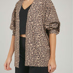 CARDIGAN ANIMAL PRINTINA  MANGA RANGLA CORTE PUÑO