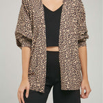 CARDIGAN ANIMAL PRINTINA  MANGA RANGLA CORTE PUÑO