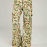 PANTALON ESTAPADO HOJAS CARGO BOTA ANCH BOLSILLOS