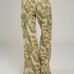 PANTALON ESTAPADO HOJAS CARGO BOTA ANCH BOLSILLOS
