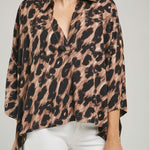 BLUSA ANIMAL PRINT MANGA RANGLA OJAL PUÑO C