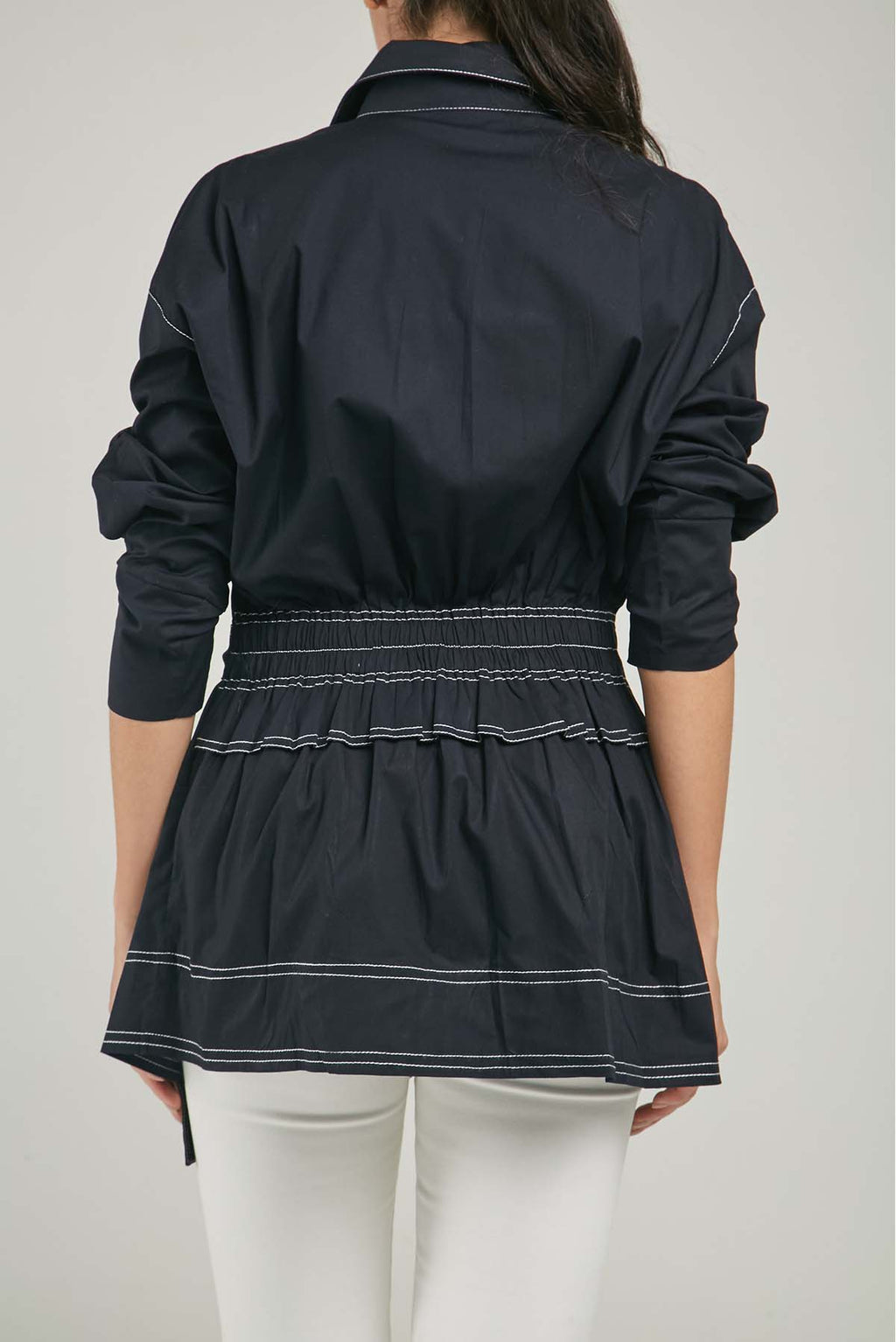 BLUSON 1 BOLSILLO GRANDE RECOGIDO CINTURA AMARAR LADO ML