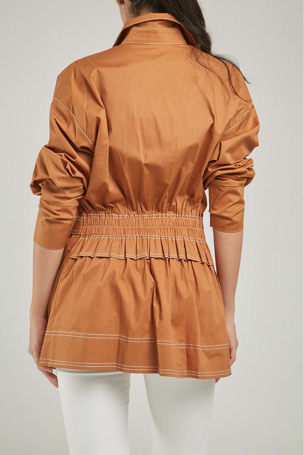 BLUSON 1 BOLSILLO GRANDE RECOGIDO CINTURA AMARAR LADO ML