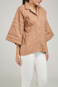 BLUSA CORTES PESPUNTE MANGA ANCHAS ALFORZA PESPUNTE