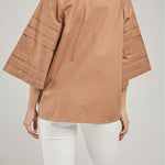 BLUSA CORTES PESPUNTE MANGA ANCHAS ALFORZA PESPUNTE