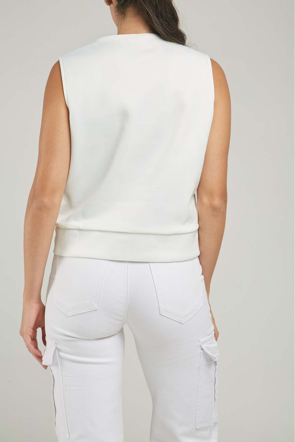 CHALECO ESTAMPADO BOLSILLO DIAGONAL  CIERRE  C/V MS