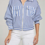 CHAQUETA RAYAS BOLSILLO IRREGULAR  CHAR/HOMB/PRET
