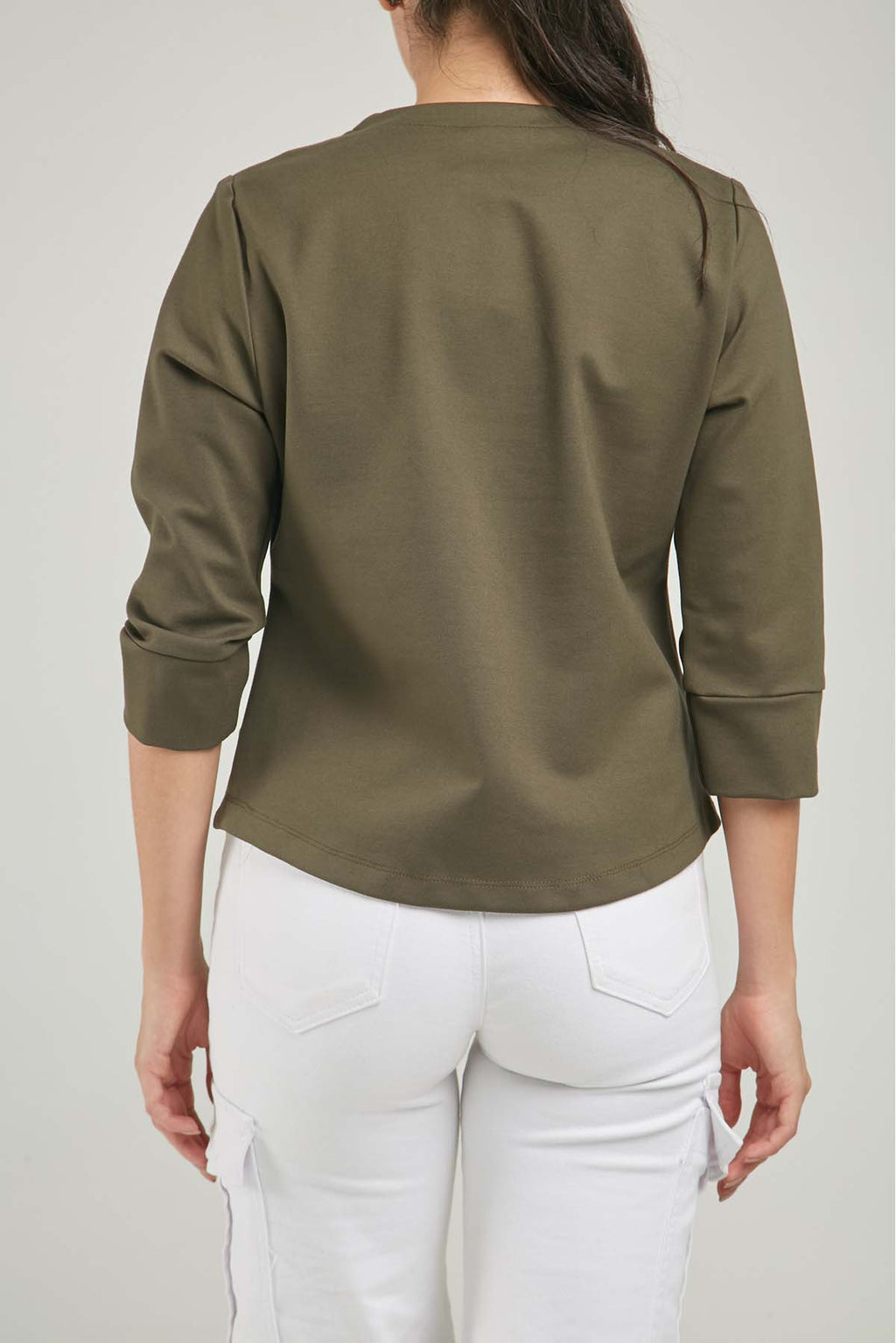 CAMISETA CRUZADA ADELANTE  CURVA RUEDO M/LARGA