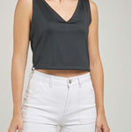 TOP LYCRA CUELLO EN V ATRAS ADELANTE TIRA ANCHA