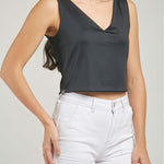 TOP LYCRA CUELLO EN V ATRAS ADELANTE TIRA ANCHA