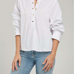 BLUSA 1/2 PERILLA BROCHE  M/L C/N PINZAS ESPALDA