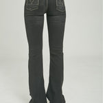 PANTALON JEAN DESGASTADO BOTA SEMI CAMPANA