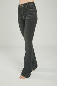 PANTALON JEAN DESGASTADO BOTA SEMI CAMPANA