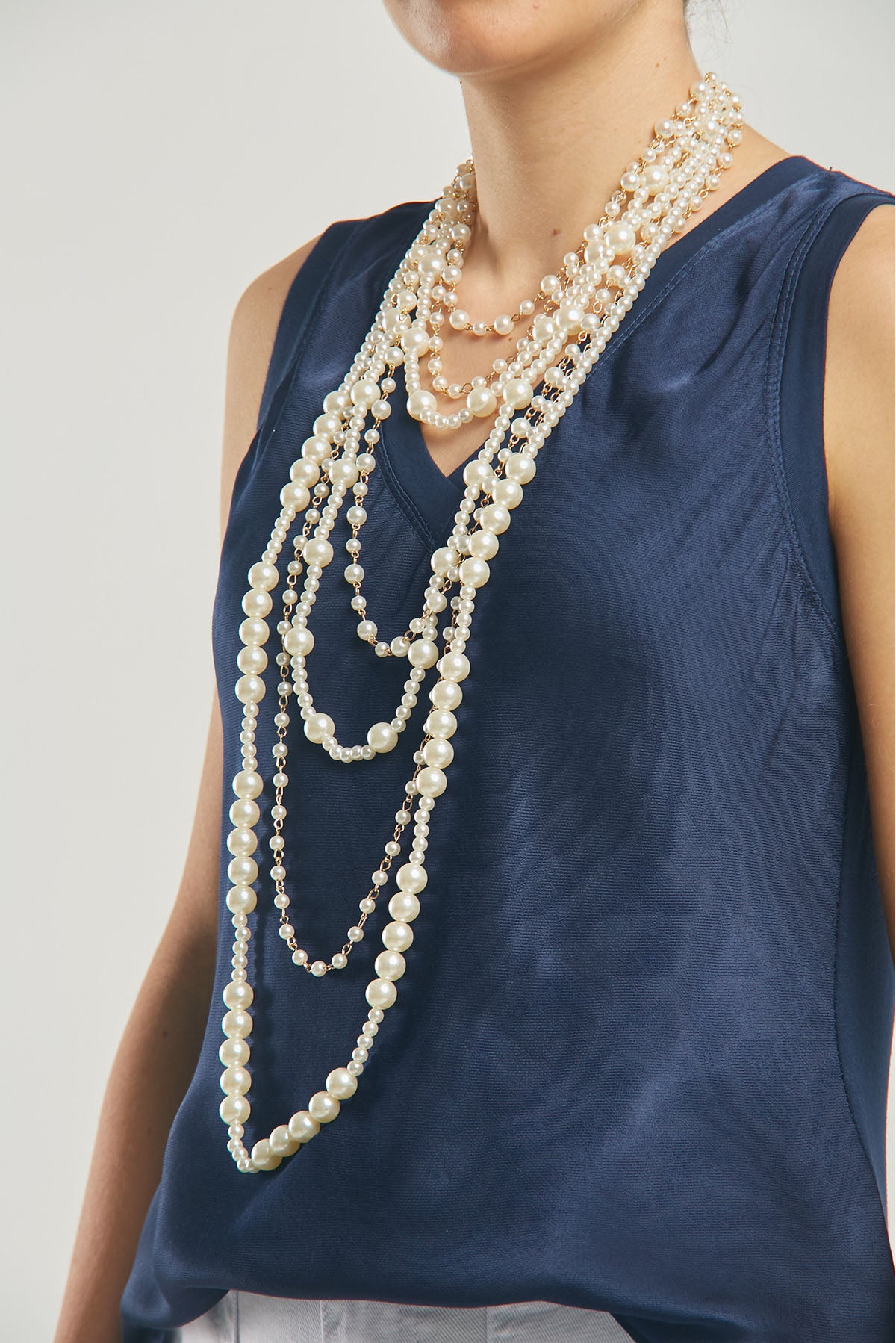 COLLAR VARIAS VUELTAS CADENA DORADA VARIOS TAMAÑOS