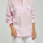 BLUSA PERILLA INTERRUMPIDA  BOLSILLO TAPAS ABERTU LADO
