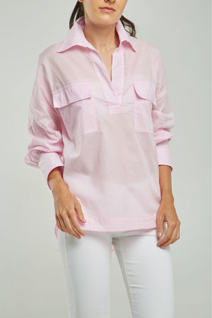 BLUSA PERILLA INTERRUMPIDA  BOLSILLO TAPAS ABERTU LADO