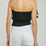 CROP TOP TEJIDO ACANALADO CUELLO ARGOLLA