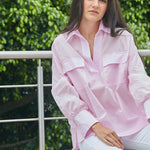 BLUSA PERILLA INTERRUMPIDA  BOLSILLO TAPAS ABERTU LADO