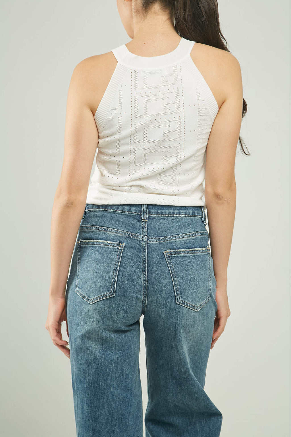 CAMISETA TEJIDA CALADA MANGA SISA CUELLLO PUL