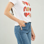 CAMISETA ESTAMPADA CORAZONE ARCOIRIS M/C C/RE